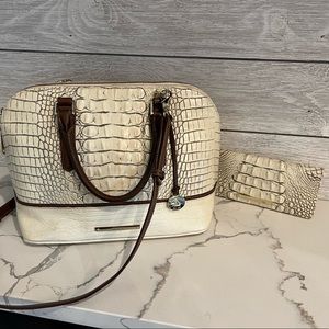 Brahmin Vivian Fossil Tri-Texture purse with wallet